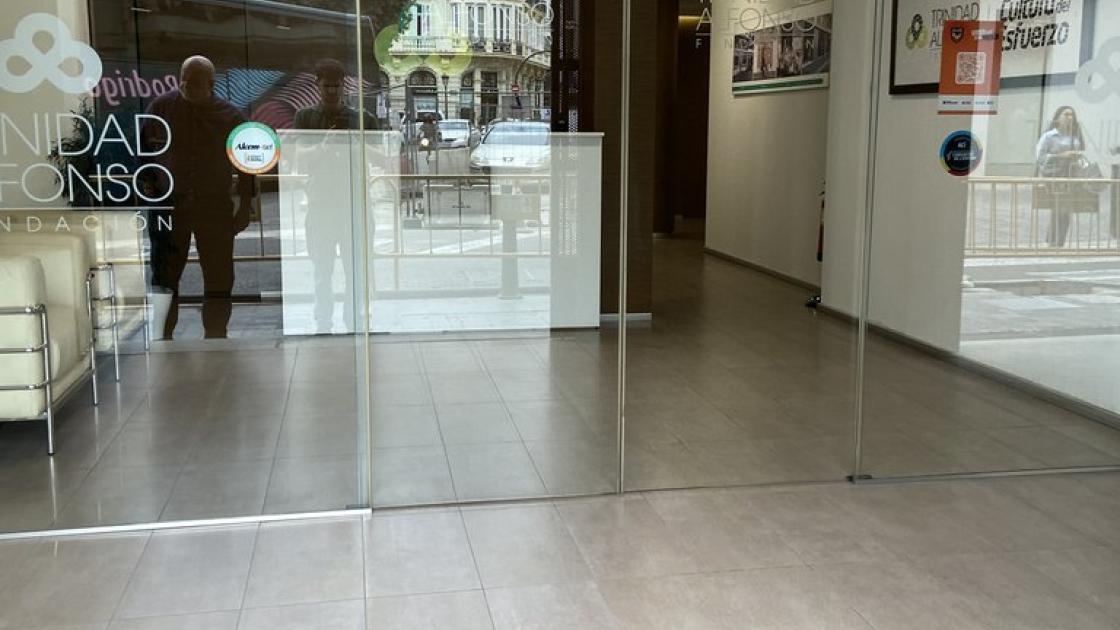 Automatic access doors.