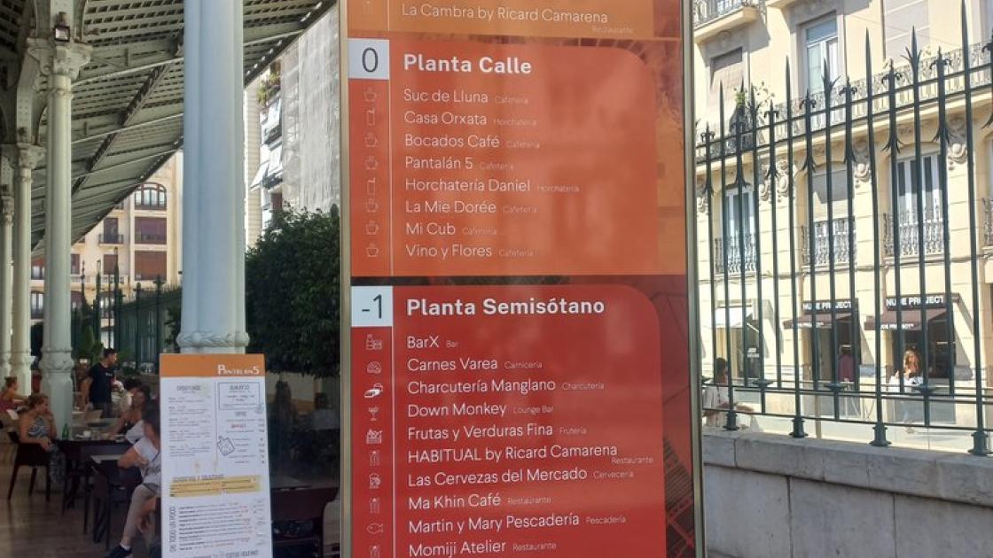 Mupis informativos para facilitar la orientación espacial.