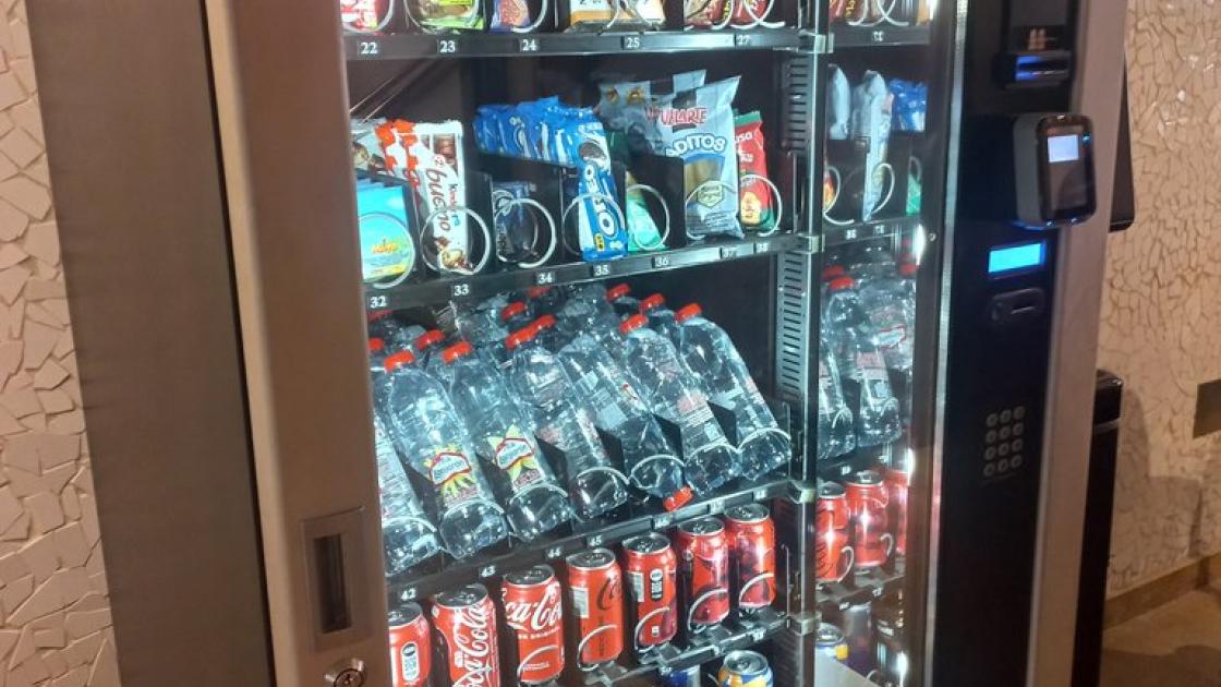 Vending machines with appropriate height for payment module and keyboard.