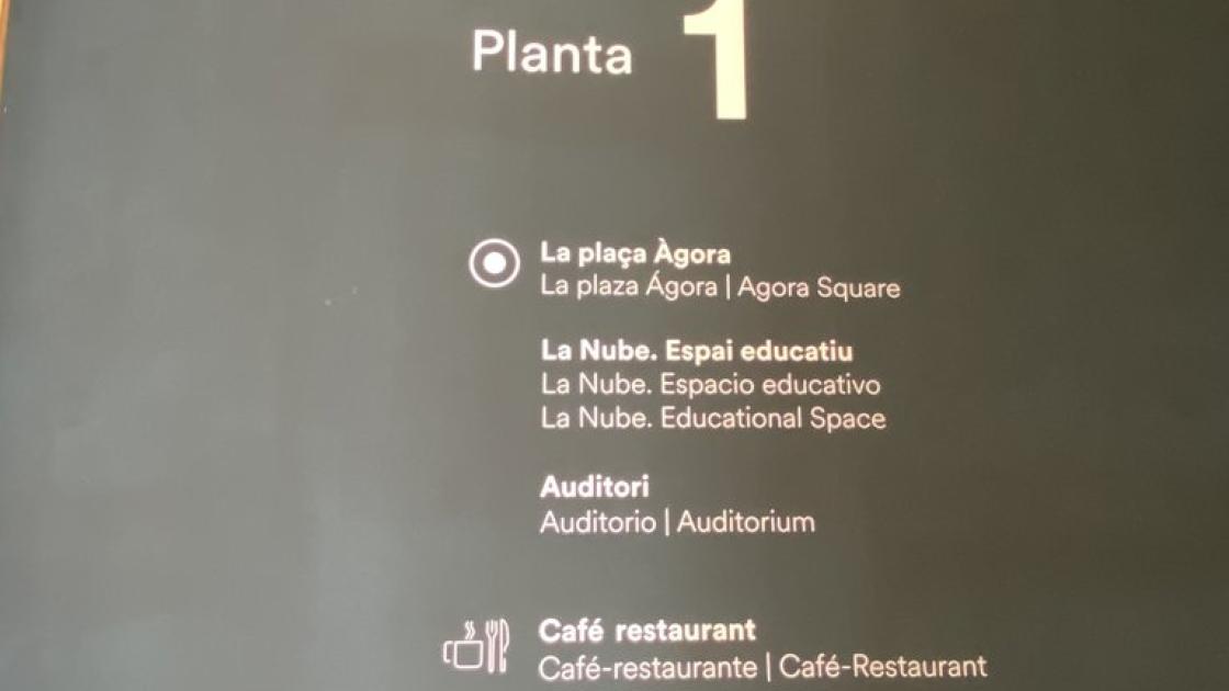 Señalización “Planat 1” con los distintos servicios ofrecidos.