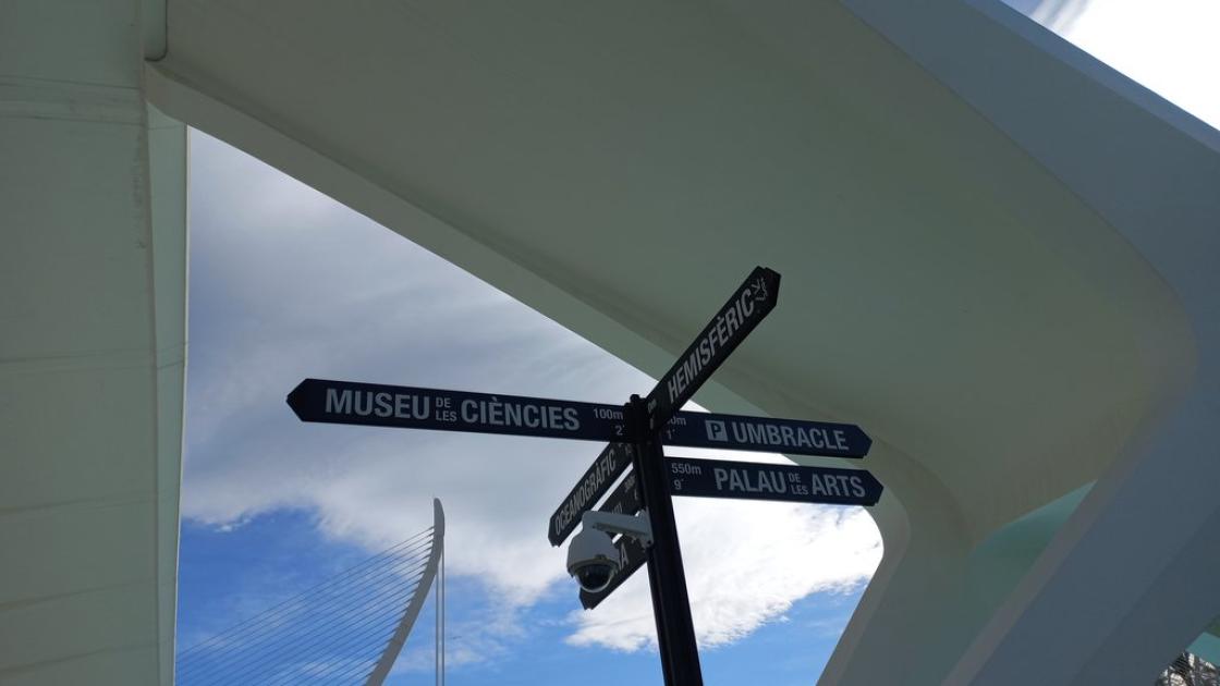 Signage for exterior spatial orientation.