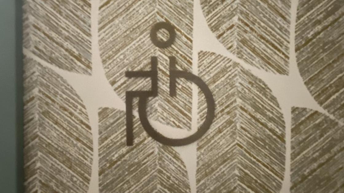 Common adapted bathroom signage.