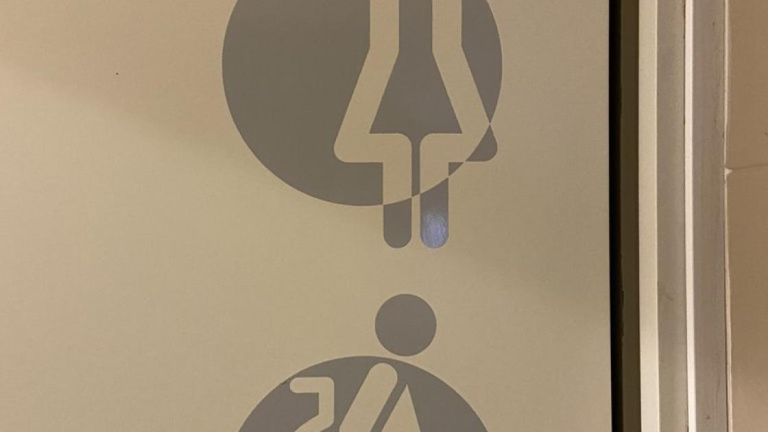 Signage for common adapted bathrooms.