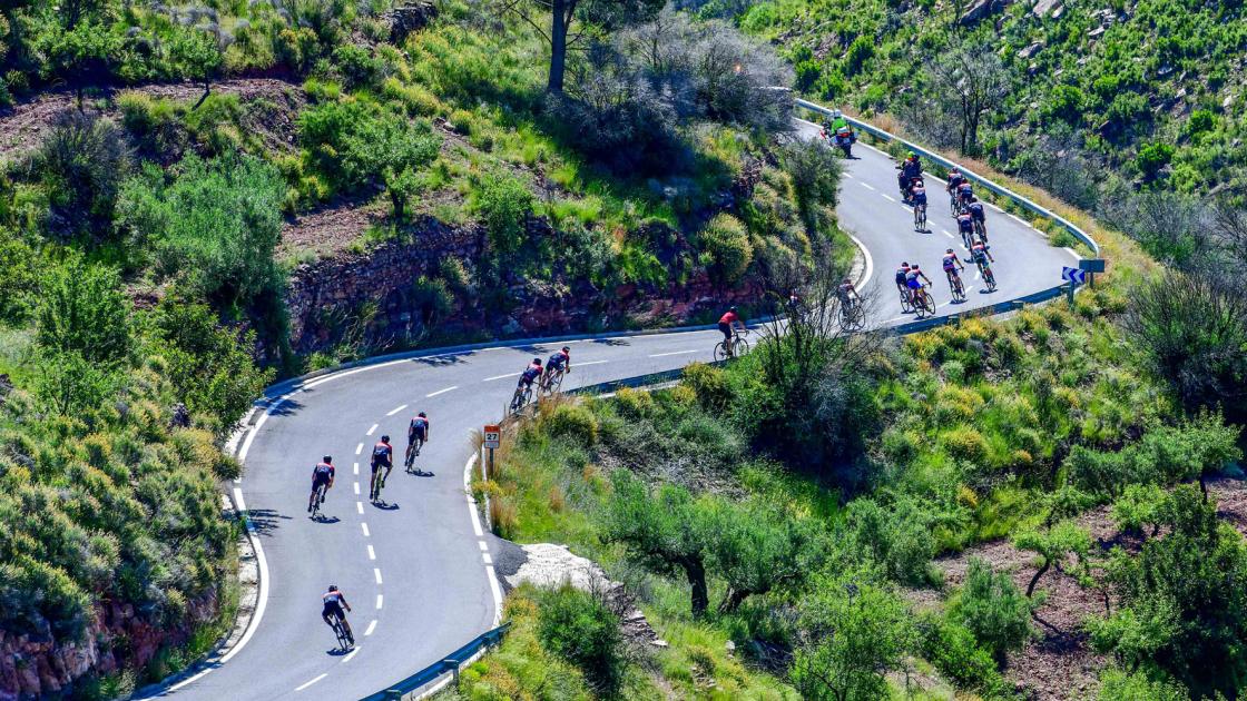 vista aerea carrera ciclista