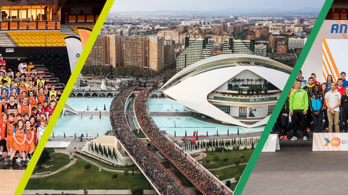 mosaico con imagenes del marathon