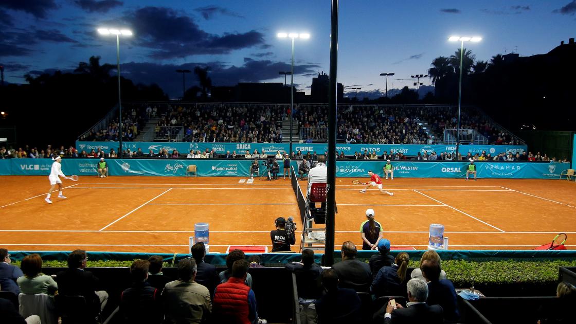 pista de tenis durante el senior masters cup