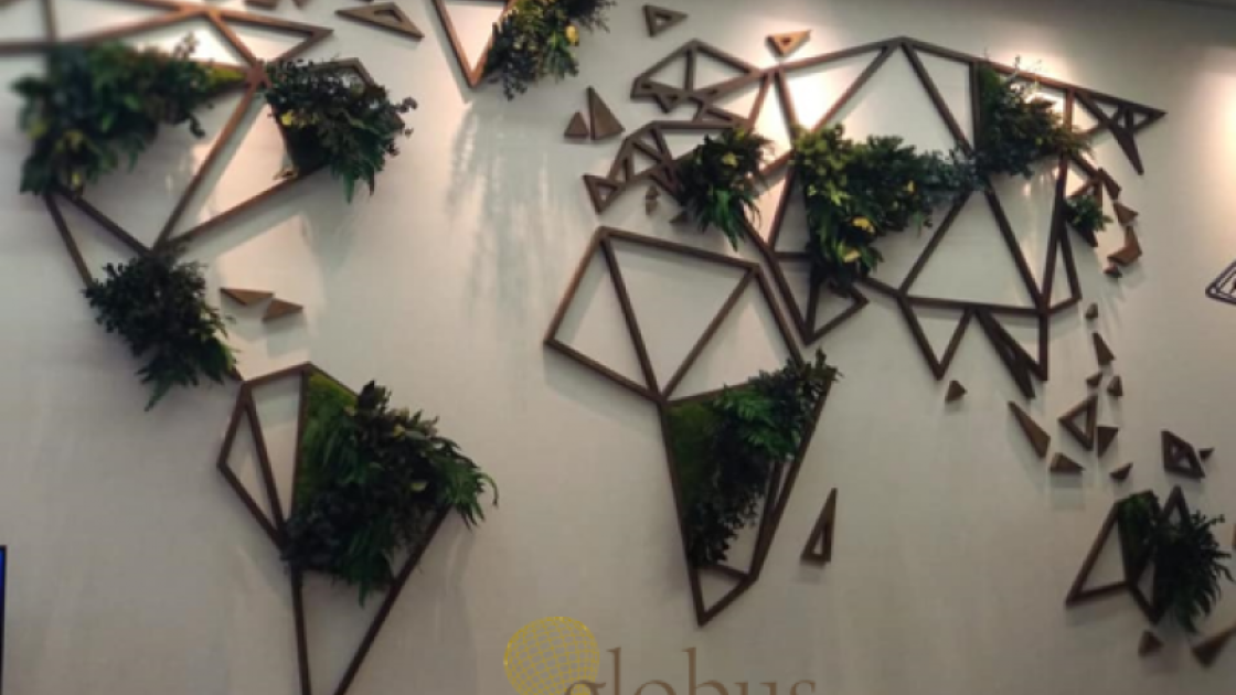 detalle pared viajes globus