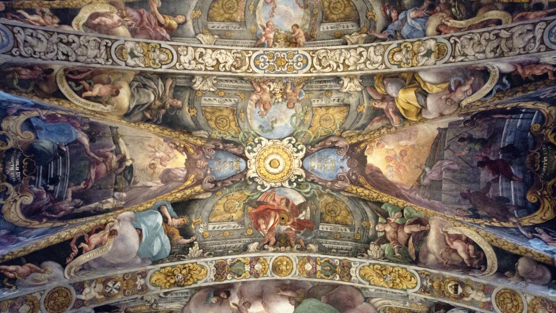 bóveda pinturas al fresco de Iglesia San Nicolás de Bari