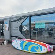 Activity area recognizable with informative mupi and logo.