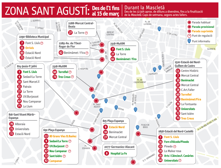 Plano autobuses Fallas 2026