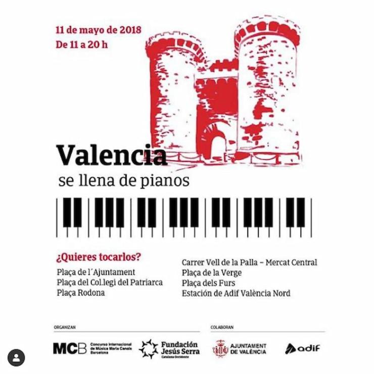 Pianos en las calles cartel