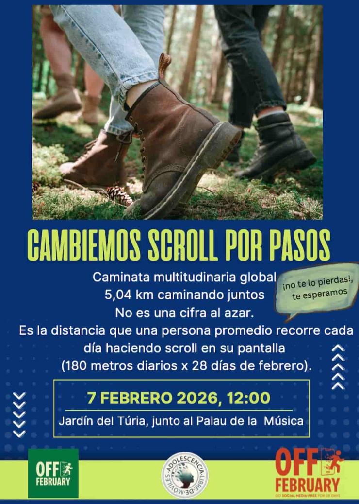 Caminata «Cambiemos scroll por pasos» en València 