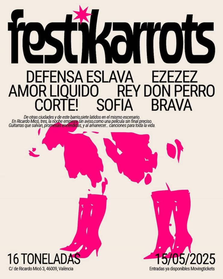 Cartel Festival de música «Festikarrots» en València