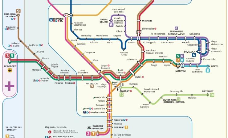 Metro Valencia Map 2025