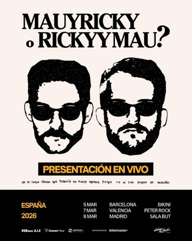 Cartel concierto de Mau y Ricky en València