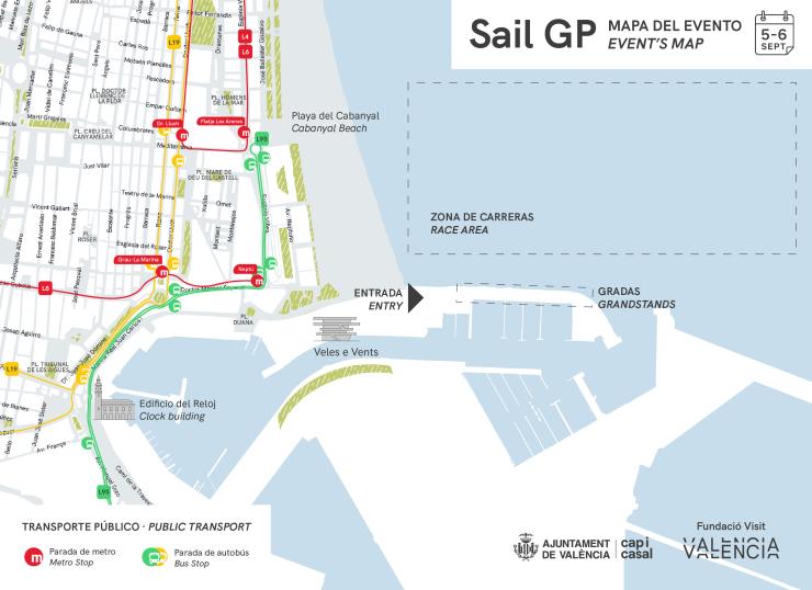 Mapa ubicación SailGP Valencia